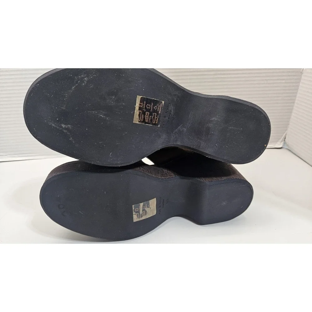 Rag & Bone Wedge‎ Sandals Womens 37.5 Leather New York Support Comfort Classic